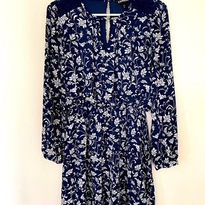 EXPRESS Navy and White Dress